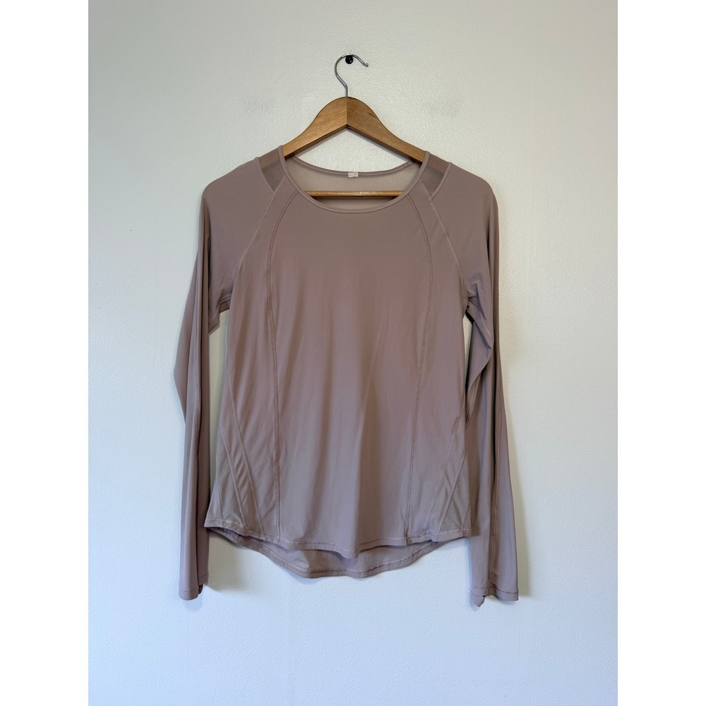 Lululemon | Mauve Long Sleeve Mesh Panel Athletic Training Top (W 4/6)